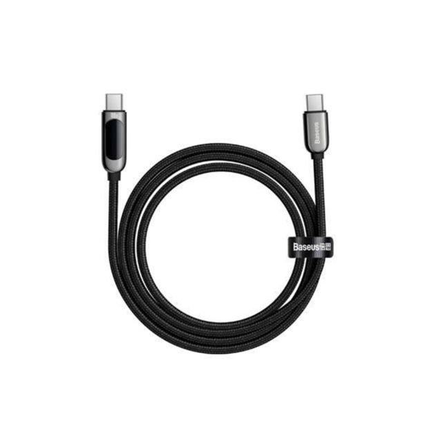 USB KABEL BASEUS KABEL USB-C/USB-C 100W BASEUS DISPLAY 2M ČRN