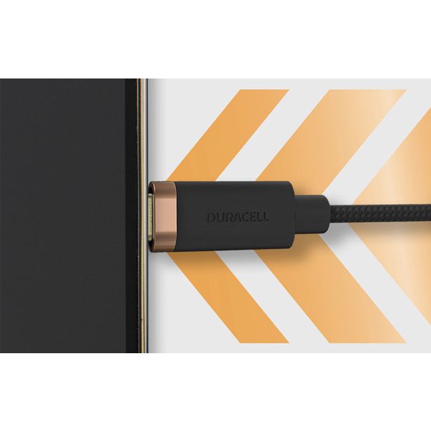 USB KABEL DURACELL USB-A V USB-C 1M ČRN