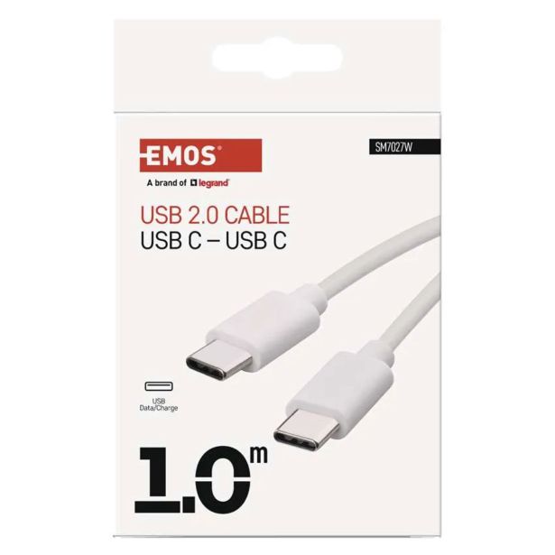 USB KABEL EMOS USB 2.0 C/M-C/M 1M BELA SM7027W