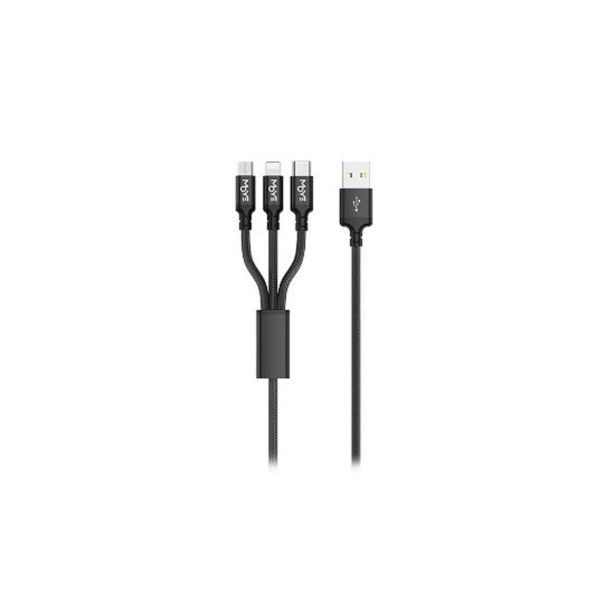 USB KABEL MOYE CONNECT DATA 3 V 1 - 1M USB-C/MICRO/LIGHTNING