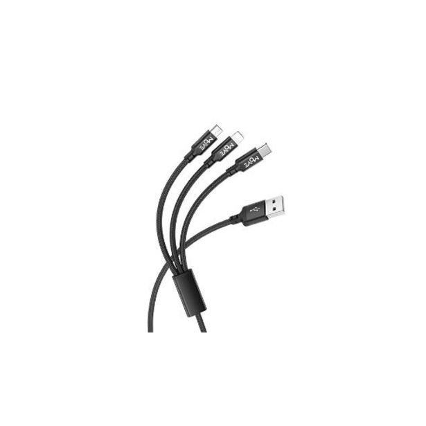 USB KABEL MOYE CONNECT DATA 3 V 1 - 1M USB-C/MICRO/LIGHTNING