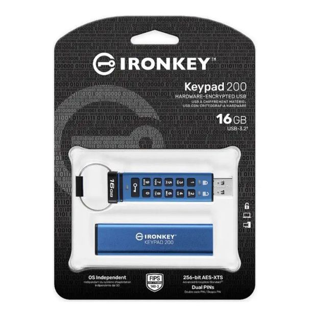 USB KLJUČ KINGSTON 16GB USB3.2 IKKP200/16GB IRONKEY