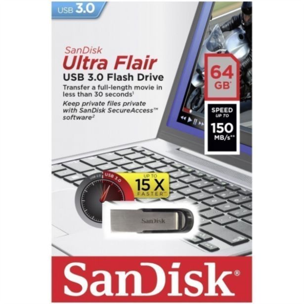 USB KLJUČ SANDISK SAN 64GB USB3.0 ULTRA FLAIR