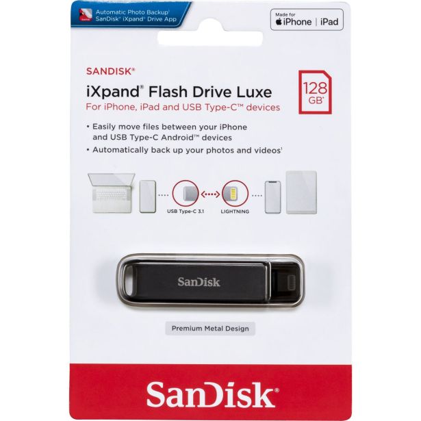 USB KLJUČ SANDISK SAN USB 128GB IXPAND LUXE