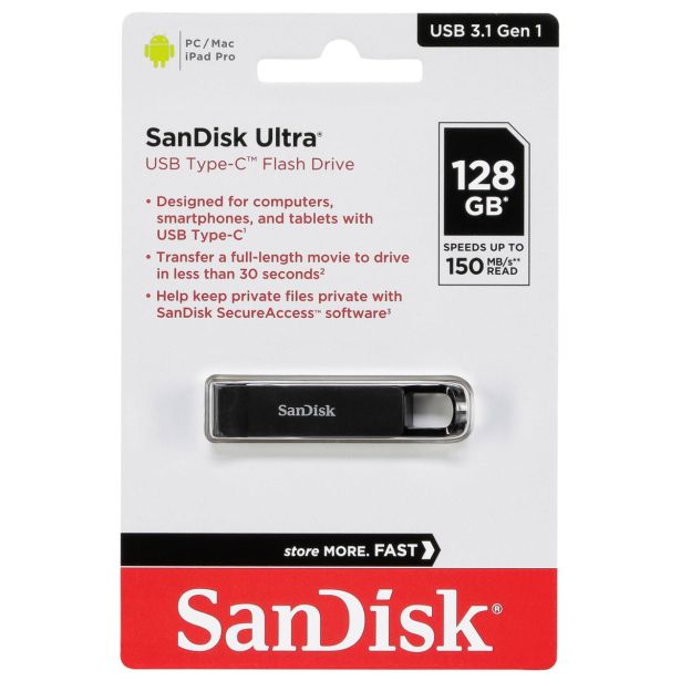 USB KLJUČ SANDISK SAN USB-C 128GB