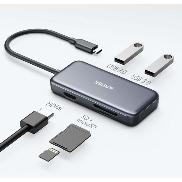 USB RAZDELILEC ANKER PREMIUM 5 IN 1 USB-C HUB
