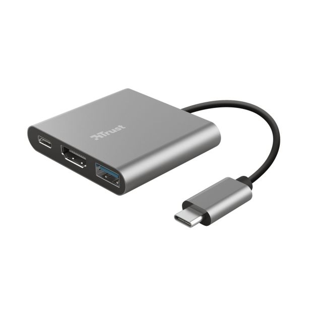 USB RAZDELILEC TRUST MULTIPORT DALYX 3/1 USB-C ADAPTER ALUMINIJ