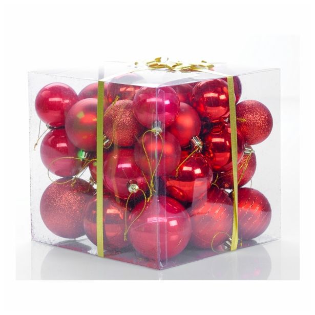 BUNKA IZ UMETNE MASE GLOSSTYLE V RDEČI BARVI 36/1 50/60/70 MM