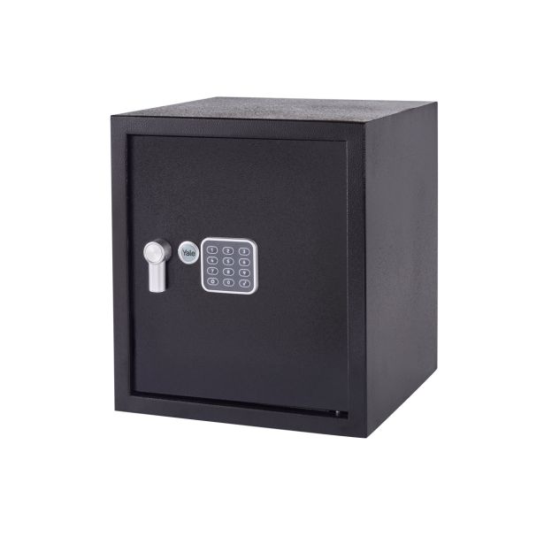 YALE TREZOR VALUE LARGE; VXŠXD 390X350X360 MM, 14,8 KG, 40 L,  Z ELEKTRONSKA KLJUČAVNICA IN DVEMA KLJUČEMA, ČRNI.