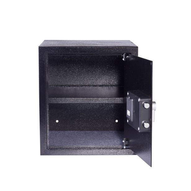 YALE TREZOR VALUE LARGE; VXŠXD 390X350X360 MM, 14,8 KG, 40 L,  Z ELEKTRONSKA KLJUČAVNICA IN DVEMA KLJUČEMA, ČRNI.