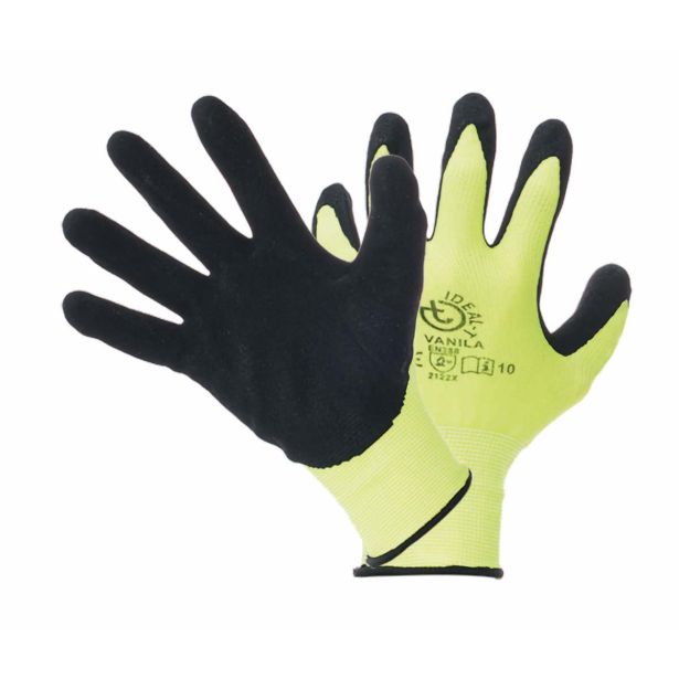 GUMENE ROKAVICE IDEAL-T VANILA ŠT. 8 ČRNI LATEKS