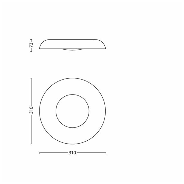 VARČNA PLAFONJERA PHILIPS STILL STROP/STENSKA ALUMINIJ 1X22W 2GX13 EEL-