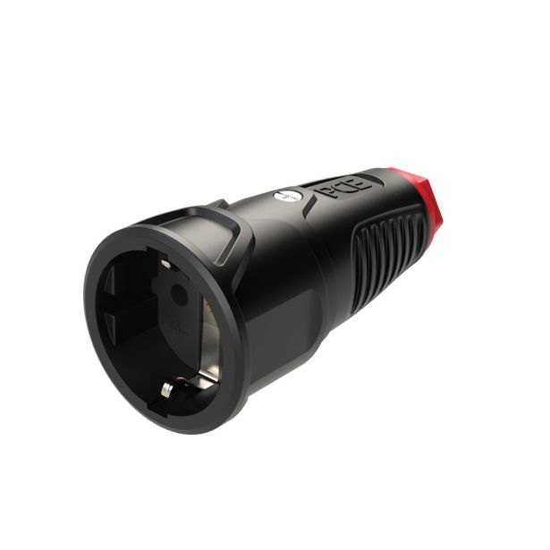 VTIČNICA/SPOJKA ZA KABEL PCE VARNOSTNA 250V IP20, GUMA TAURUS 2, ČRNA