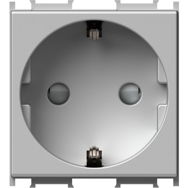 PODOMETNA VTIČNICA MODUL VARNOSTNA, 10 KOS/PAK SREBRNA, VIJAČNA, 2M, BOK