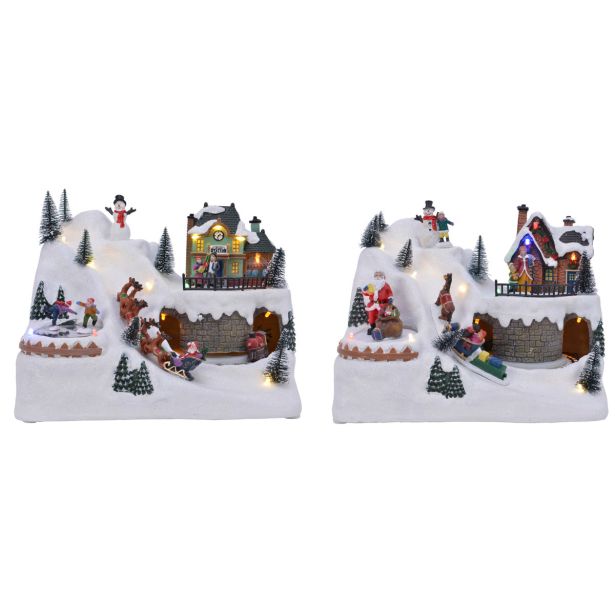 VASICA LUMINEO HIŠKA NA HRIBU 17X26X19.5 CM