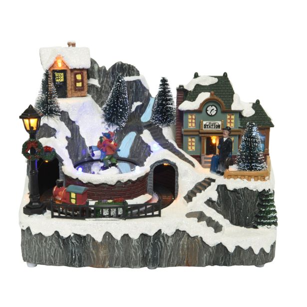 VASICA LUMINEO ŽELEZNIŠKA POSTAJA Z VLAKOM