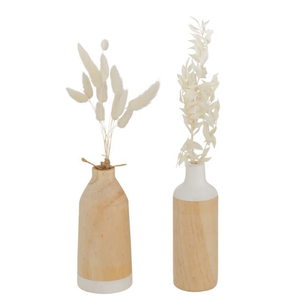 VAZA BOLTZE LESENA S CVETJEM, SORT