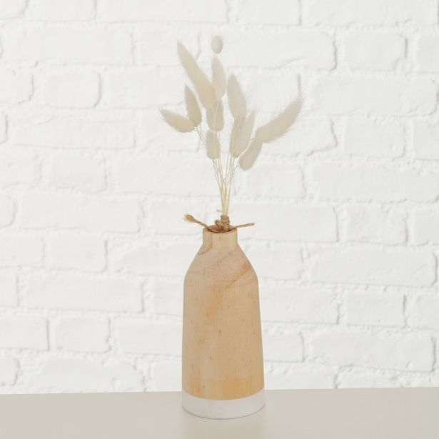 VAZA BOLTZE LESENA S CVETJEM, SORT