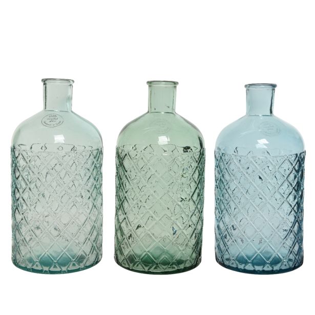 STEKLENA VAZA VAZA IZ RECIKLIRANEGA STEKLA SORT FI13.5 X 28CM