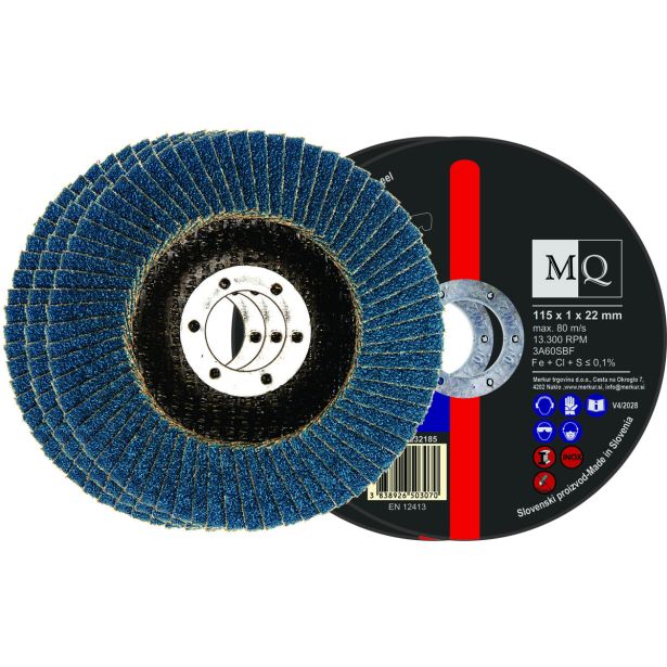 VEČNAMEN. REZALNA PLOŠČA MQ 115X1X22 ZA INOX/JEKLO, LAM.DIS.115X22 G40-80