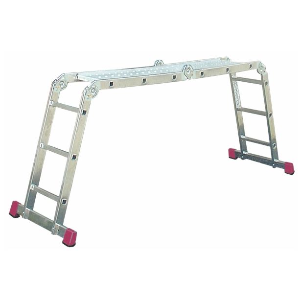 ALU ŠTIRIDELNA LESTEV KRAUSE VEČNAMENSKA 4X3 STOPNIC 0.98M/3.50M/1.70M