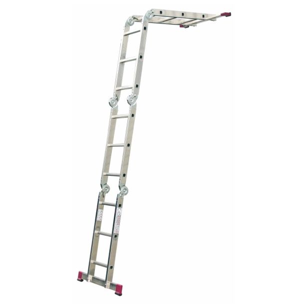 ALU ŠTIRIDELNA LESTEV KRAUSE VEČNAMENSKA 4X3 STOPNIC 0.98M/3.50M/1.70M