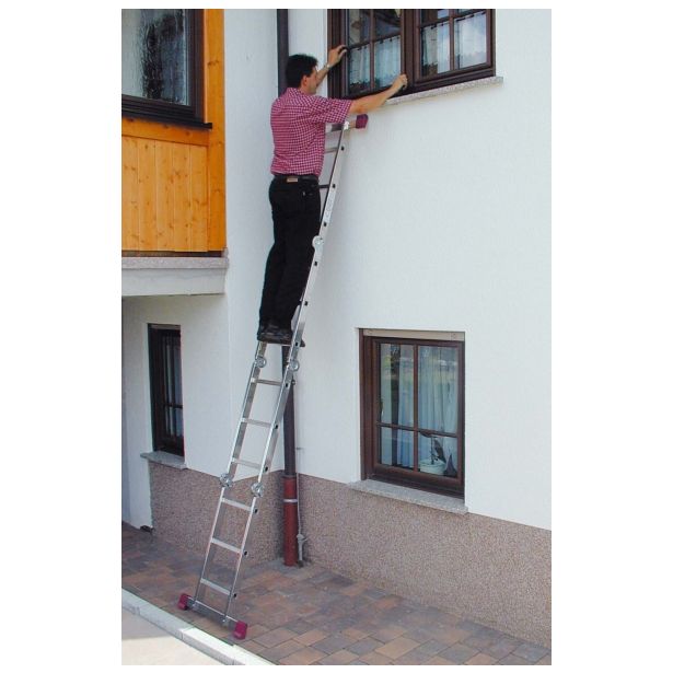 ALU ŠTIRIDELNA LESTEV KRAUSE VEČNAMENSKA 4X3 STOPNIC 0.98M/3.50M/1.70M