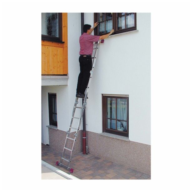 ALU ŠTIRIDELNA LESTEV KRAUSE VEČNAMENSKA 4X3 STOPNIC 0.98M/3.50M/1.70M