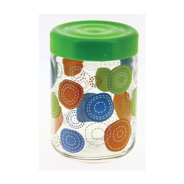 VEČNAMENSKA DOZA 0.8 L S POKROVOM ZELENE BARVE