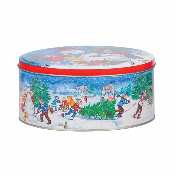 VEČNAMENSKA DOZA FI 20 CM X 9.5 CM ZIMSKI MOTIV