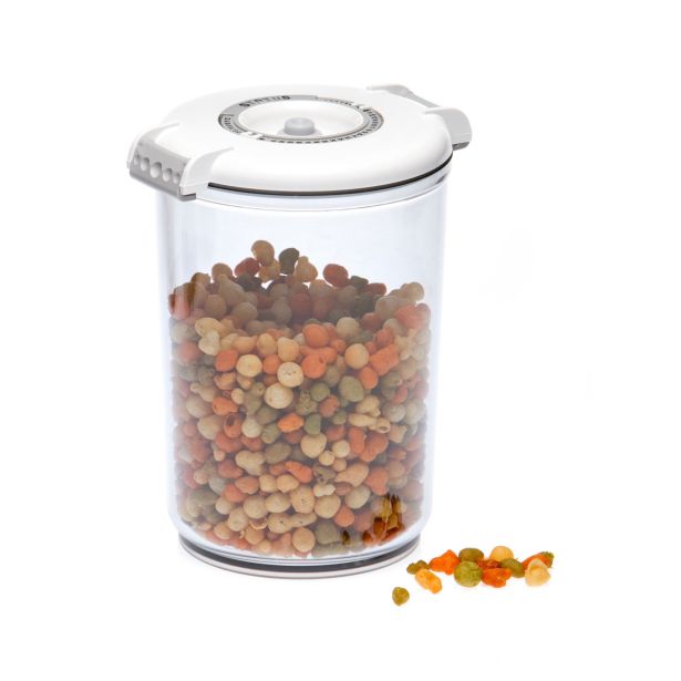 POSODA ZA SHRANJEVANJE STATUS 1.5 LIT OKROGLA VAKUUMSKA POSODA BELA