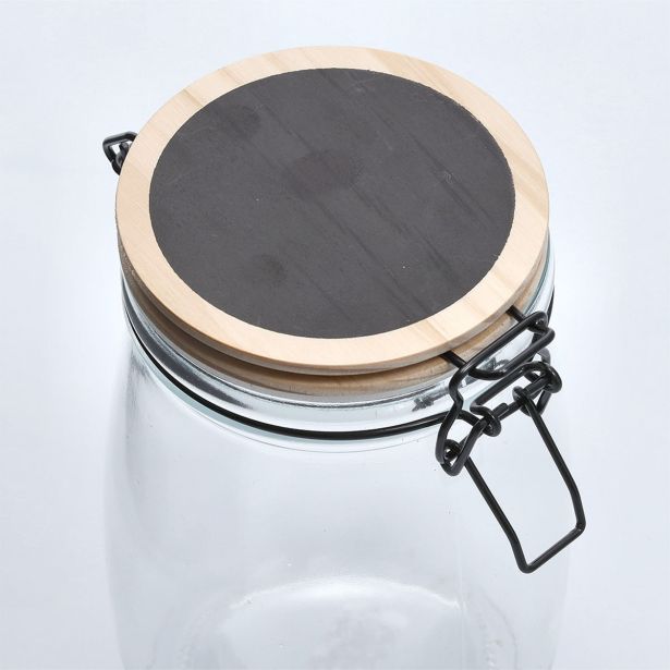 POSODA ZA SHRANJEVANJE ZELLER PRESENT 1000 ML Z ZAPIRALOM NA SPONKO STEKLENA BOR