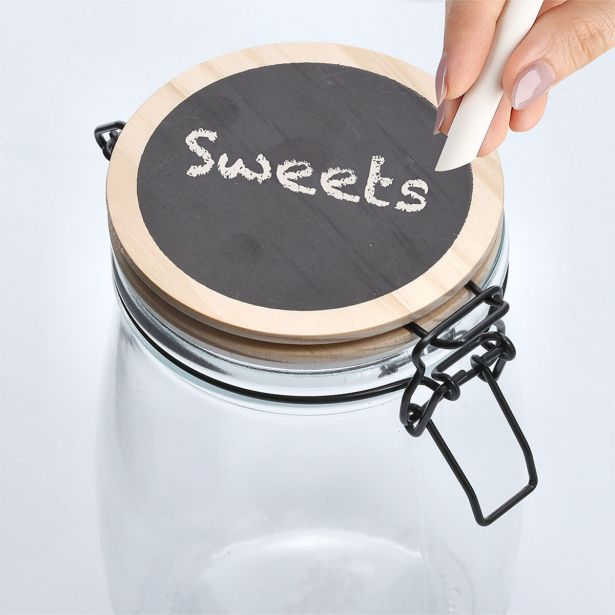 POSODA ZA SHRANJEVANJE ZELLER PRESENT 1000 ML Z ZAPIRALOM NA SPONKO STEKLENA BOR