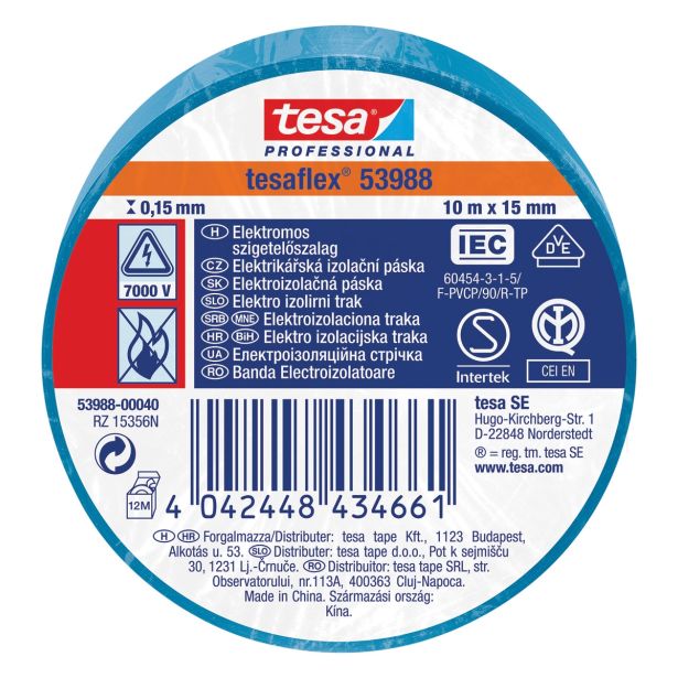 VEČNAMENSKI LEPILNI TRAK TESA ELEKTRO IZOLIRNI TRAK MODER 10MX15MM