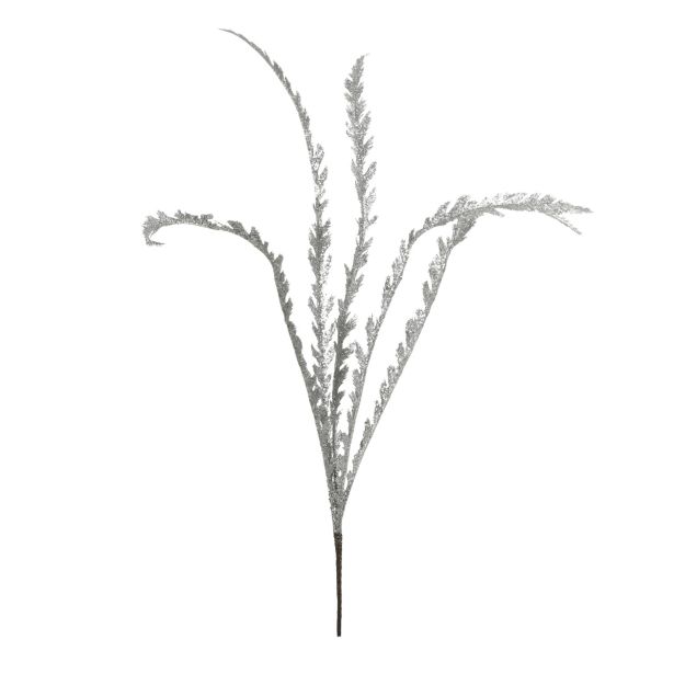 SREBRNA VEJICA Z LISTKI 76 CM