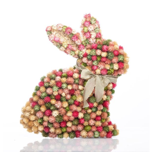 VELIKONOČNA DEKORACIJA V OBLIKI ZAJCA IZ NARAVNIH MATERIALOV