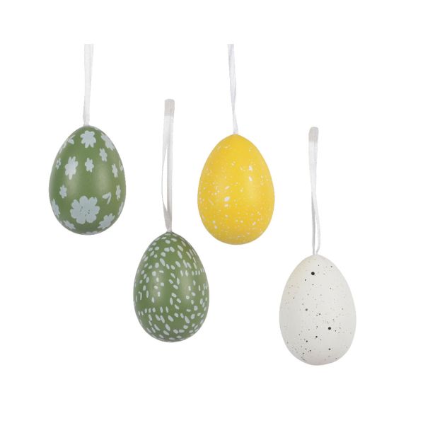 VELIKONOČNI PROGRAM DECORIS JAJČKA 12/1 4X6 CM ZELEN/RUMEN/BEL