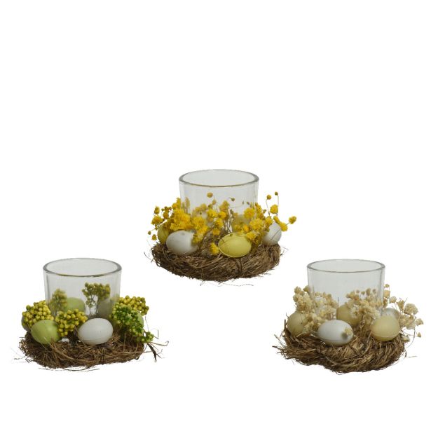 VELIKONOČNI PROGRAM DECORIS KOZAREC ZA ČAJNO SVEČKO 10X7.5 CM, SORTIRANO