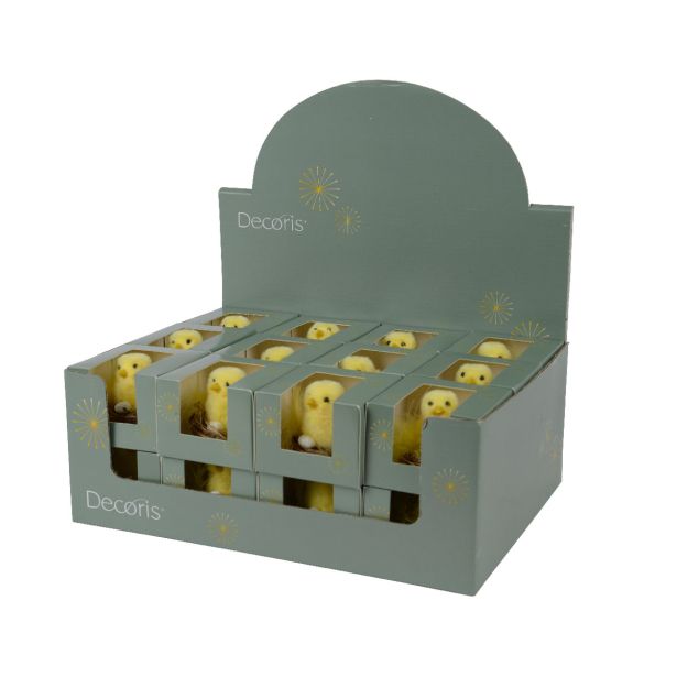 VELIKONOČNI PROGRAM DECORIS PIŠČANČEK 7CM RUMEN