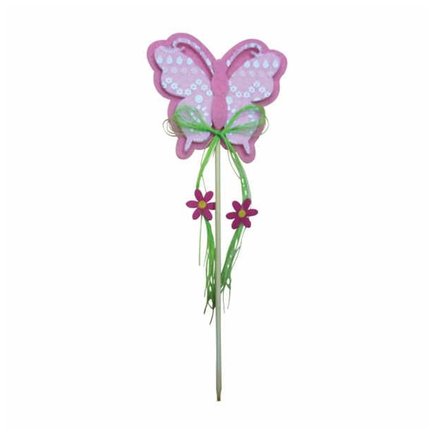 VELIKONOČNI PROGRAM GLOSSTYLE METULJ IZ FILCA 8X8.5 CM NA PIKU SORTIRANO