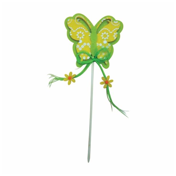 VELIKONOČNI PROGRAM GLOSSTYLE METULJ IZ FILCA 8X8.5 CM NA PIKU SORTIRANO