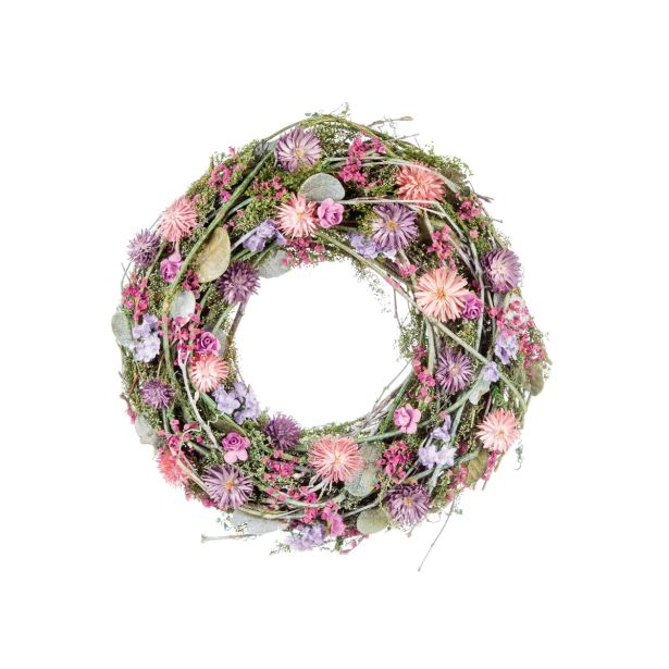 VELIKONOČNI PROGRAM GLOSSTYLE VENEC FI 30 CM Z ROŽAMI VISEČI