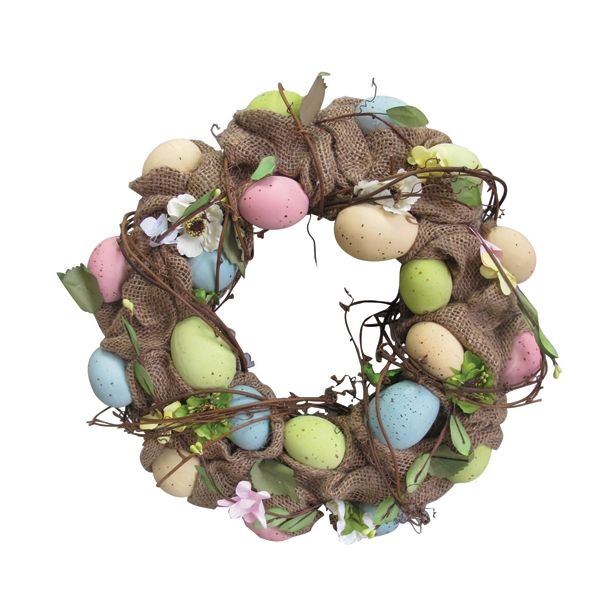 VELIKONOČNI PROGRAM GLOSSTYLE VENEC FI 35 CM Z JAJCI IN ROŽAMI