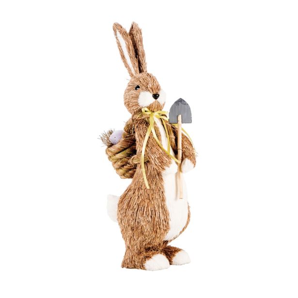 VELIKONOČNI PROGRAM GLOSSTYLE ZAJEC 54 CM S KOŠEM IZ SLAME