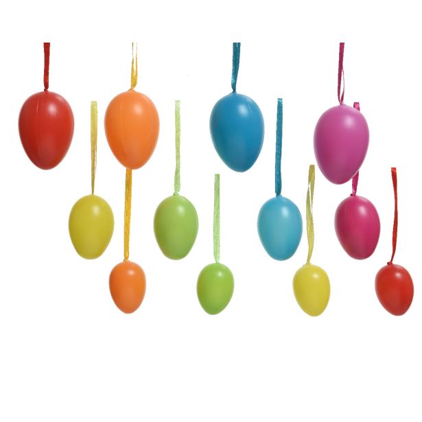 VELIKONOČNI PROGRAM JAJČKA 12/1 BARVE 4X6CM, 3X5CM, 2.5X4CM