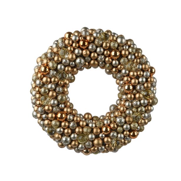 VENČEK DECORIS 33 CM, ZLATO SREBRN