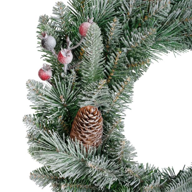 VENČEK DECORIS FI 50 CM, LEDEN Z JAGODA. WINDHAM