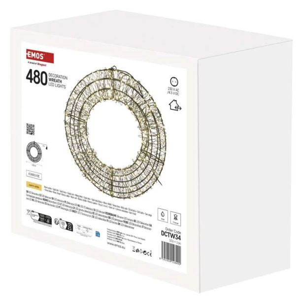 VENČEK EMOS LED ZUNANJI/NOTRANJI TOPLO BELA