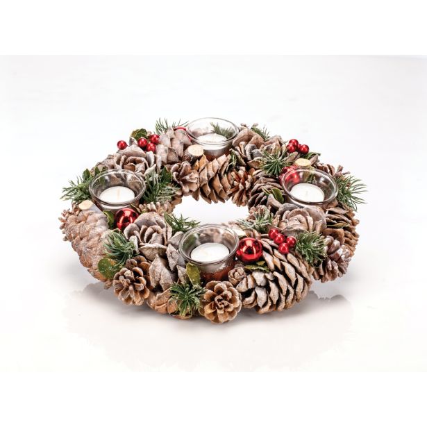 VENČEK GLOSSTYLE FI 35 CM RDEČ S KOZARČKI