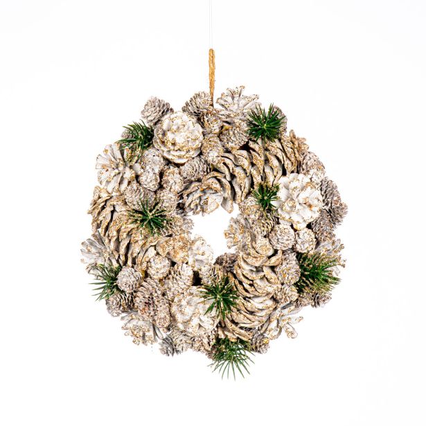 VENČEK GLOSSTYLE BELE IN ZELENE BARVE, S 25X25 CM